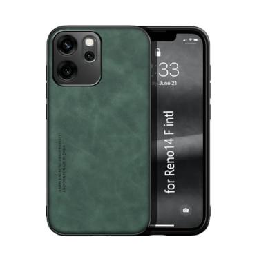 Imagem de Kepuch Silklike Capa para Oppo Reno 14 F (Intl) - Case Placa de Metal Embutida - Verde