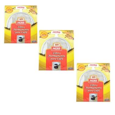 Imagem de Kit Com 3 Coador Moka Filtro Permanente Para Café 103