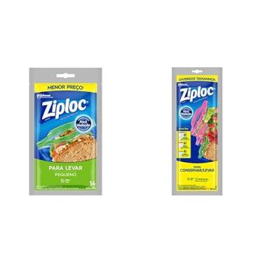 Imagem de Ziploc Saco Hermético para Levar, Organizador, Tamanho Pequeno, 14 Unidades com Saco Hermético 3 Tamanhos, 9 unidades