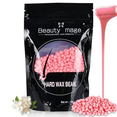 Imagem de Feijão de cera dura – Fórmula de camomila para pele sensível, remoção de pelos em casa, biquíni brasileiro, facial, pernas, refil de cera nas axilas para mulheres e homens (100 g, rosa)