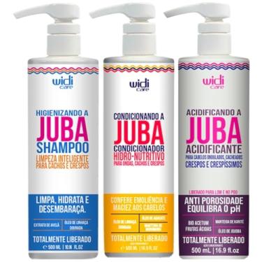 Imagem de Kit Juba Shampoo + Condicionador + Acidificante Capilar Tratamento Completo Vegano Widi Care