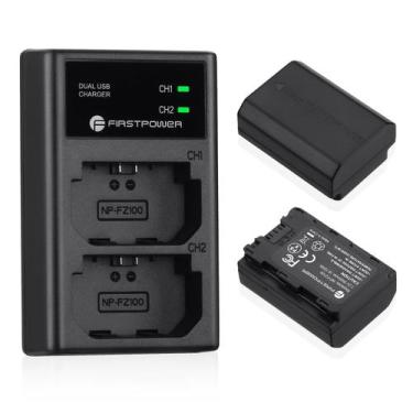 Imagem de Bateria FirstPower NP-FZ100 2600mAh 7,4 V, pacote com 2 carregadores