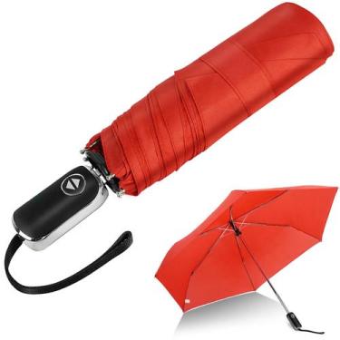 Imagem de Guarda-chuva LEAGERA Compact Travel 42 polegadas automático vermelho
