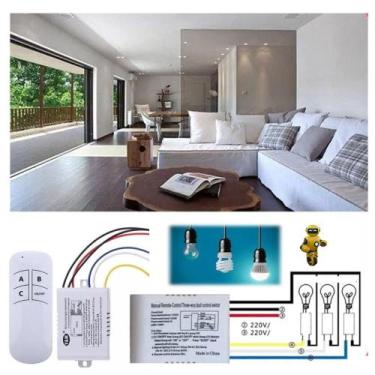 Imagem de Interruptor sem fio de controle remoto 3 Vias Wireless Infravermelho p