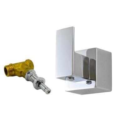 Imagem de Acabamento Quadrado em Metal Com Registro de Pressão Padrão Deca 1/2" 