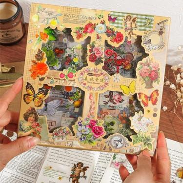 Imagem de Adesivos SIBLYMONA Retro Collection Junk Journal 700 unidades