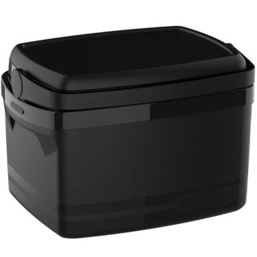 Imagem de Caixa Térmica Soprano 12L Preta com Alça Retrátil Porta Copos Bebidas Geladas Camping P...