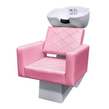 Imagem de Lavatório para Salão Evidence Cuba Porcelana Branca estofado Rosa Clar