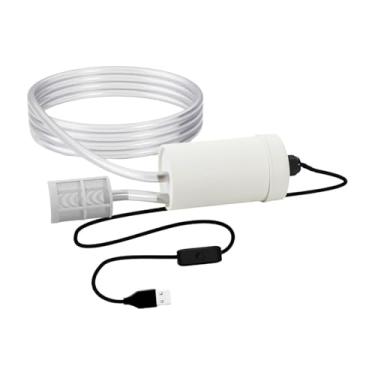 Imagem de Fenteer Bomba autoescorvante elétrica USB com sifão automático DC5V com mangueira e filtro de pedra Mini bomba autoescorvante elétrica para bonsai de jardim, Filtro 5m