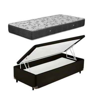 Imagem de Base box bau Solteiro + colchão d33 0,88 x 1,88 x 17 cm - spmoveis