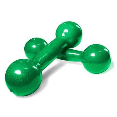 Imagem de Par de Halteres 03 Kg Emborrachado - Fundminas, Verde, ST