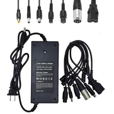 Imagem de Carregador de bateria de chumbo-ácido de 48V 12Ah para bicicleta elétrica adaptador CA de motocicleta plugue de 3 furos