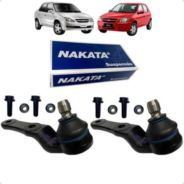 Imagem de 2X Par Pivo Bandeja Dianteira Corsa Celta 1998 Até 2010 Naka