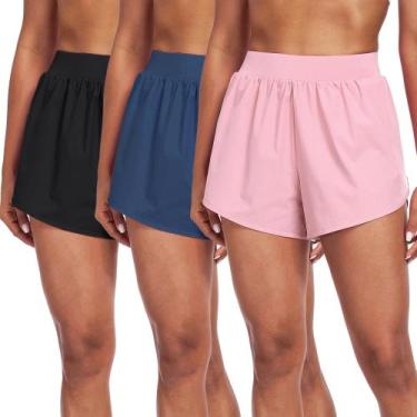 Imagem de Shorts de treino CADMUS 2 em 1 femininos com forro de compressão