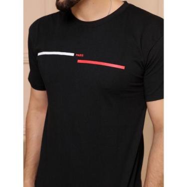 Imagem de Camiseta Básica Masculina 'Paris' Personalizada - Renovar Confecções, 