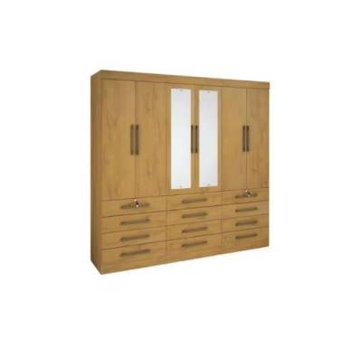 Imagem de Guarda Roupa Mônaco 6 Pts com Espelho Cinamomo - DDoro - D Doro Móveis