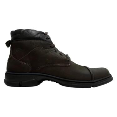 Imagem de Coturno Casual Masculino Anatomic Gel Macio Vintage Rústico Couro Resistente Confortável