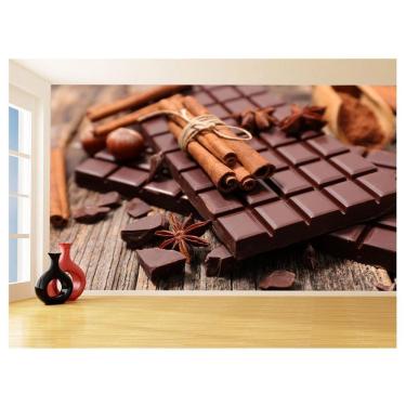 Imagem de Papel De Parede 3D Doceria Chocolate Com Canela 3,5M Al364