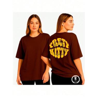Imagem de Camiseta Feminina oversized Feminina Pretty Girl Moda Fitness Treino a