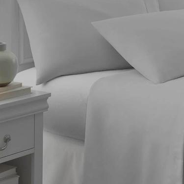 Imagem de Lençol Solteiro  180 Fios 100% Algodão Cinza