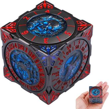 Imagem de Conjunto de dados Wunhunew DND Spinner 7 em 1 de metal com 3D Relief B