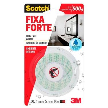 Imagem de Fita dupla face espuma banheiro 24mmx1,5m - 3M