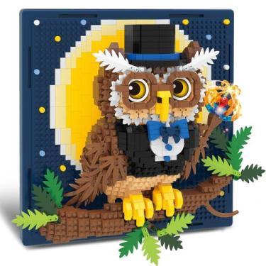 Imagem de Conjunto de blocos de construção BSESparklion Magic Owl Animal, arte d