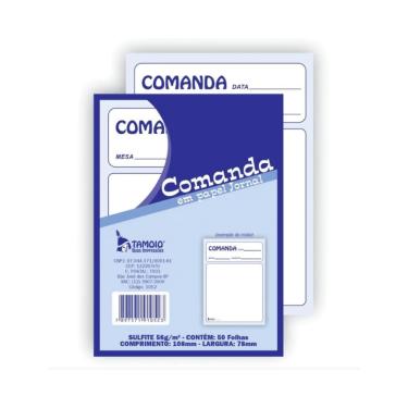 Imagem de Comanda Papel Jornal 20 unidades com 50 Folhas Tamoio