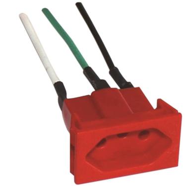 Imagem de Tomada De Painel Com Cabo 20a 250v Vermelho - S8631 - Steck Tomada De Painel C-cabo 20a 250v Vm Steck S8631