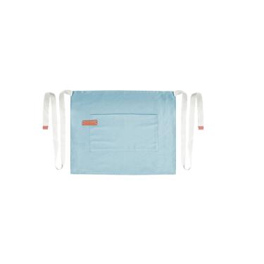 Imagem de Avental de Cintura Azul Claro Algodao Cafeteria Bar Vegano