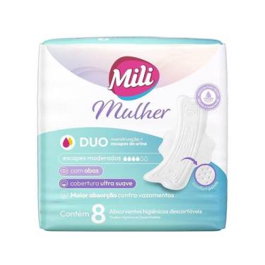 Imagem de Absorvente Mili Mulher Duo com Abas - Embalagem com 8 Unidades