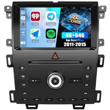 Imagem de SIXWIN Som automotivo Qualcomm Android de 8 núcleos para Ford Edge 2015, tela sensível ao toque de 9 polegadas com CarPlay Android Auto 4G + 64G Bluetooth