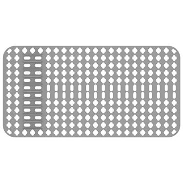 Imagem de RWWPJLLWHR Protetor de pia de silicone resistente ao calor, tapete antiderrapante para pia de cozinha, tapete de escorredor de pia grande tapete protetor de pia reutilizável tapete de pia portátil