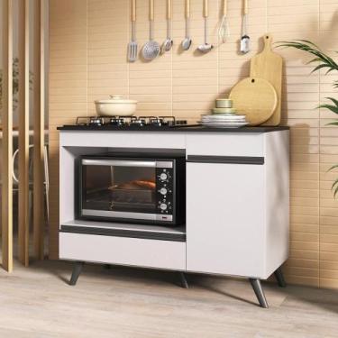 Imagem de Balcão Para Cooktop E Forno 105cm 1 Porta 1 Gaveta Veneza Multimóveis 