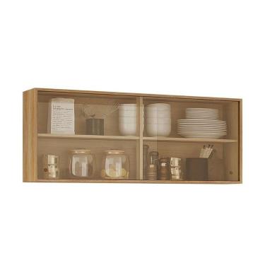 Imagem de Armário Aéreo Duplo Valencia 2 Portas Salleto Carvalho