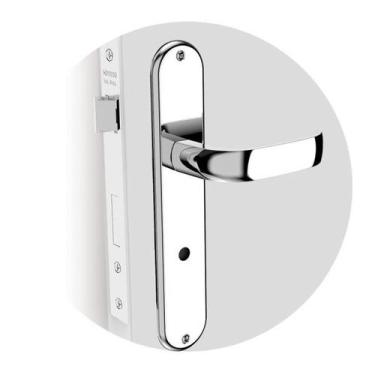 Imagem de Fechadura Icaro Banheiro Espelho Cromado 55mm Soprano