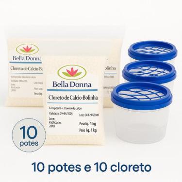 Imagem de Cloreto De Calcio 10kg + 10 Potes Anti Mofo Vazios - Bella Donna