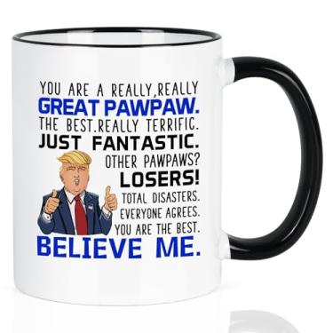 Imagem de YHRJWN Presente de Dia dos Pais, Pawpaw, Dia dos Pais, Natal, Presente para Avô, Presente para Pata, Avô, Caneca Great Pawpaw, 325 ml