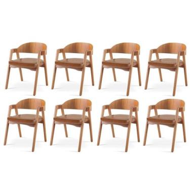 Imagem de Kit 8 Cadeiras para Sala de Jantar Luna - Zurc Decor