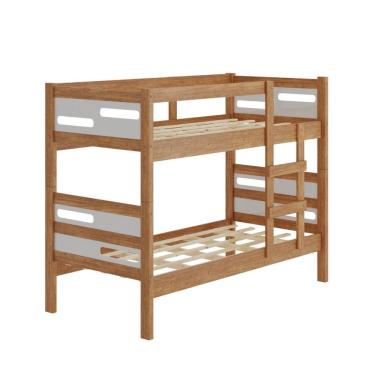 Imagem de Beliche Estrela Com Grade De Proteção Lateral E Escada Nature Off