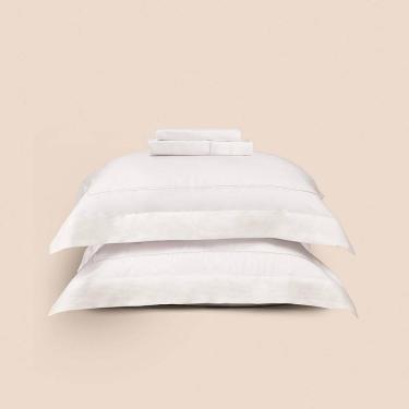 Imagem de Jogo de Cama King Altenburg Haus Algodão Egípcio e Linho Supremo Branco