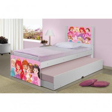 Imagem de Bicama Juvenil Adesivada Princesinhas Com Colchões