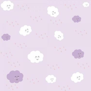 Imagem de Papel De Parede Infantil Nuvem Menina