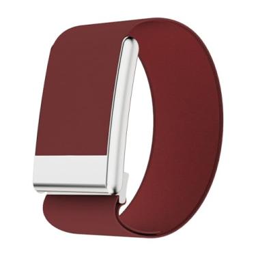 Imagem de UPZOBU Pulseira Coreknit para Whoop 5.0 MG – Whoop Life/Peak/One, impermeável, secagem rápida, fácil instalação (vinho, para Whoop 5.0 One/Peak)