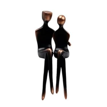Imagem de Fenteer Estatueta de Casal, Escultura Abstrata, Estátua Decorativa Moderna para Mesa