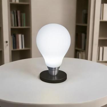 Imagem de Luminária Lâmpada 3D de Mesa Bivolt com Base Branca