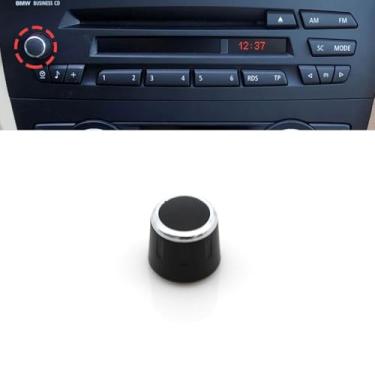 Imagem de Goodithy Painel frontal CD Player Rádio Volume Áudio Controle Rotativo Botão Botão Tampa Substituição para BMW 1'E81 E82 E87/3' E90 E91/X1 E89/Z4 E89 (Modelo D)