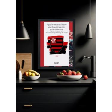 Imagem de Quadro Decorativo Pra Sempre Flamengo - Com vidro Tamanho:21cm x 30cm 