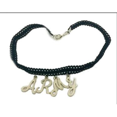 Imagem de colar gargantilha choker army bts kpop metal novo - giftsoutlet