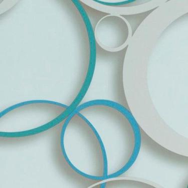 Imagem de Papel de Parede DDD em 3D MAX 28303 Círculos - Rolo: 10m x 0,53m - EMI
